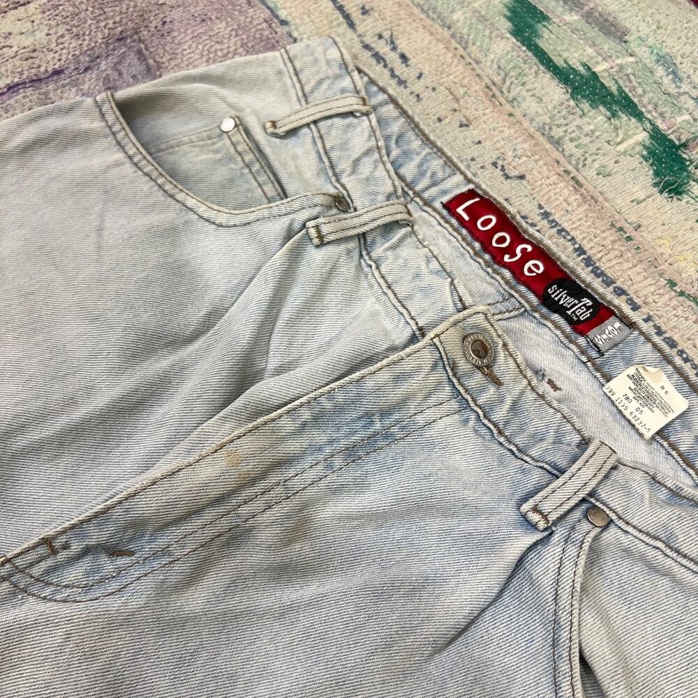 Vintage Levi's SilverTab Baggy Jeans Mens 35x33 Blue Denim Y2K Loose Lightwash - Picture 4 of 16